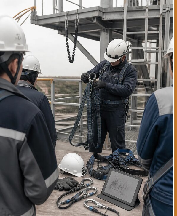 Обучение третьей группы по работе на высоте в Нефтекамске